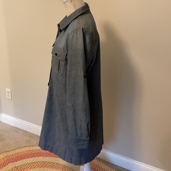 Like New J. Crew Chambray Long Sleeve Dress - Picture 2 of 5